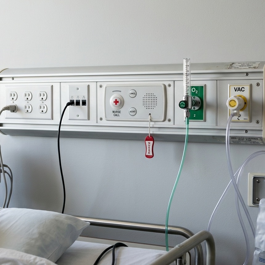 Automatic Sliding Operation Theatre Door installed in modular OT entrance