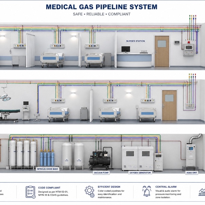 Complete Turnkey Manifold Room Setup, Exhaust Ventilation & NABH Handover